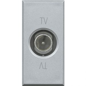 Hạt ổ cắm tivi 1M màu bạc H4202D
