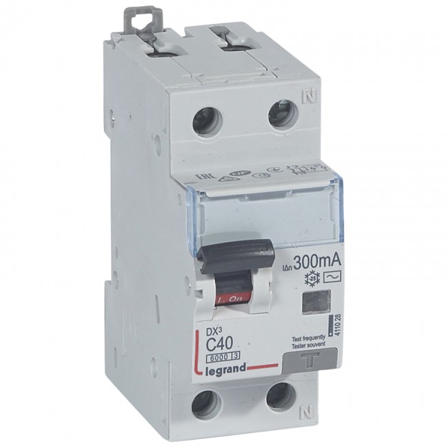 RCBO DX3 Legrand 1P+N 40A 300mA 411028 1 RCBO DX3 Legrand 1P+N 40A 300mA 411028
