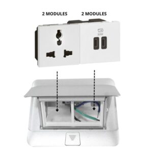 Ổ cắm âm sàn Legrand 4 modules 054011