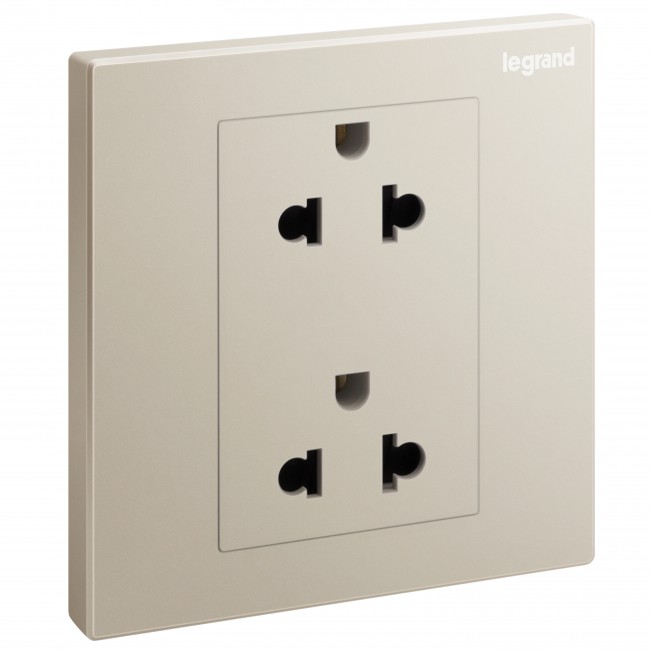 Ổ cắm đôi 3 chấu Galion 282436-C2 Ổ cắm đôi 3 chấu Galion 282436-C2