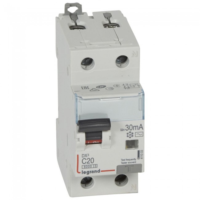 RCBO Legrand 1P+N 20A 30mA 411003 1 RCBO Legrand 1P+N 20A 30mA 411003