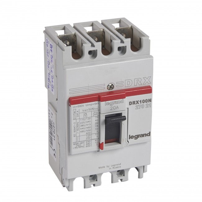 MCCB Legrand 3P 20A 20kA 027021 1 MCCB Legrand 3P 20A 20kA 027021