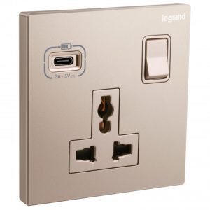 Ổ cắm đa năng có USB sạc type-C Galion 282485-C1