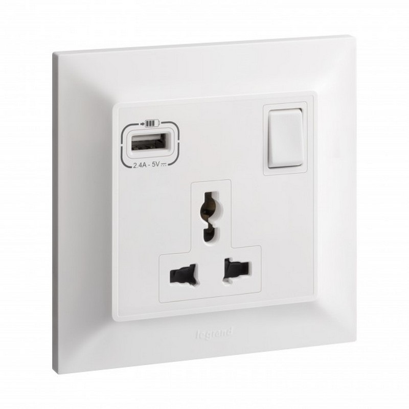 Ổ cắm sạc usb Legrand dòng Belanko S 617659