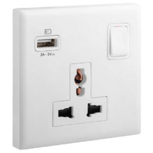 Ổ cắm đa năng có USB sạc type-A Eloe 618059