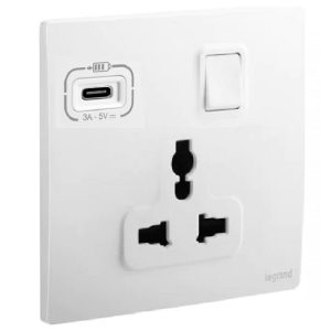 Ổ cắm đa năng có USB type-C Mallia Senses 281125MW