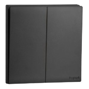 Công tắc đôi 1 chiều Obria MEC21005BL