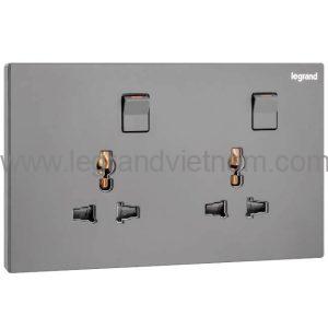 Ổ cắm đôi đa năng có công tắc Galion 282435-C3