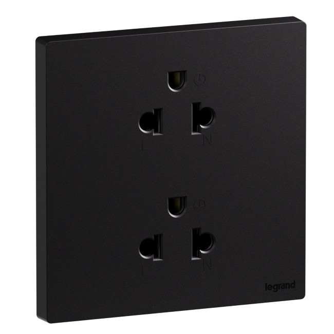 Ổ cắm đôi ba chấu EU-US 16A Galion Up GA31088MW 4 Legrand Galion Up GA31088GR