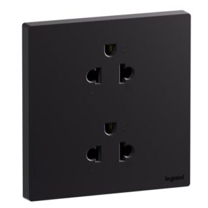 Ổ cắm đôi ba chấu EU-US 16A Galion Up GA31088MW 9 Legrand Galion Up GA31088MB