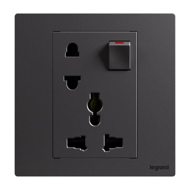 Ổ cắm đa năng năm chấu có công tắc 16A Galion Up GA32106 4 Ổ cắm đa năng năm chấu có công tắc 16A Galion Up GA32106DS