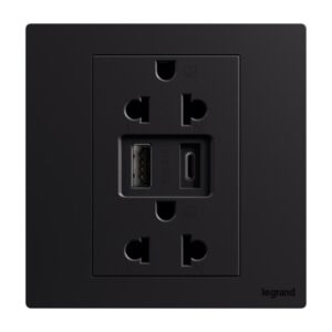 Ổ cắm đôi Euro-US 16A tích hợp USB A+C 15W Galion Up GA33136MB