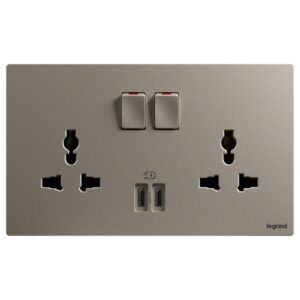 Ổ cắm đôi đa năng 16A tích hợp 2 USB-C 36W Galion Up GA33139 9 Ổ cắm đôi đa năng 16A tích hợp 2 USB-C 36W Galion Up GA33139CH