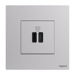 Ổ cắm sạc USB type-A&C 15W Galion Up GA34141MW